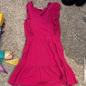 Loft Ruffle Sleeve Dress - Hot Pink size medium